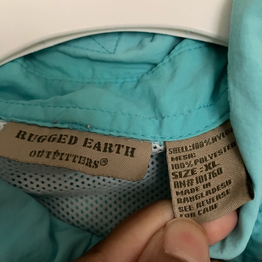 Rugged Earth Outfitters Adult Men's XL Blue Breathable Short Sleeve Fishing... - Picture 2 of 3